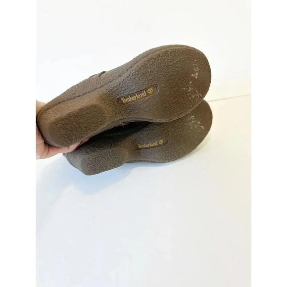 TIMBERLAND Earth Keepers Womens 7.5 Wedge Shearling Lined Brown Booties - Picture 3 of 7